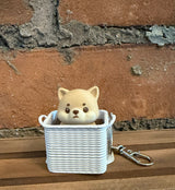 Shiba Inu Basket Clicker Fidget Keychain